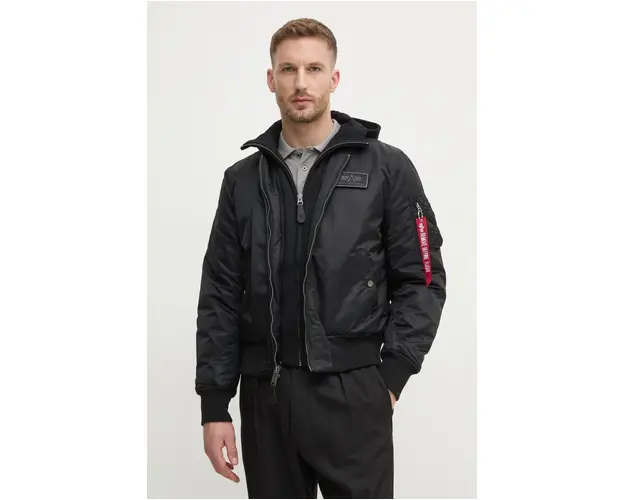 Alpha Industries geaca MA-1 D-Tec barbati, culoarea negru, de tranzitie 183110.515