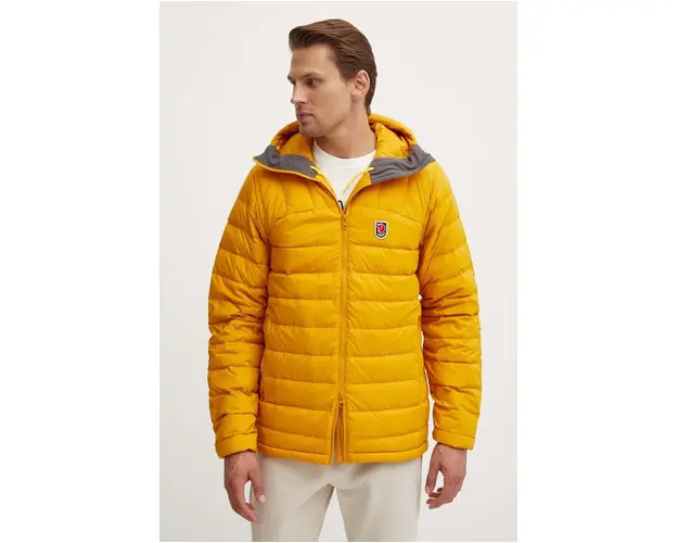 Fjallraven geaca de puf Expedition Pack Down barbati, culoarea galben, de tranzitie