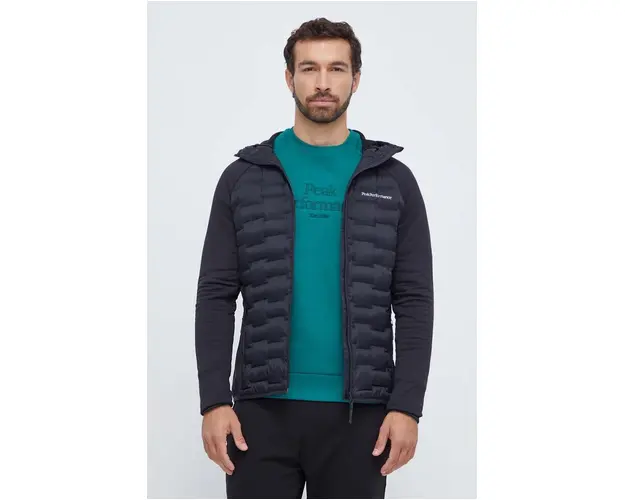 Peak Performance geaca barbati, culoarea negru, de tranzitie