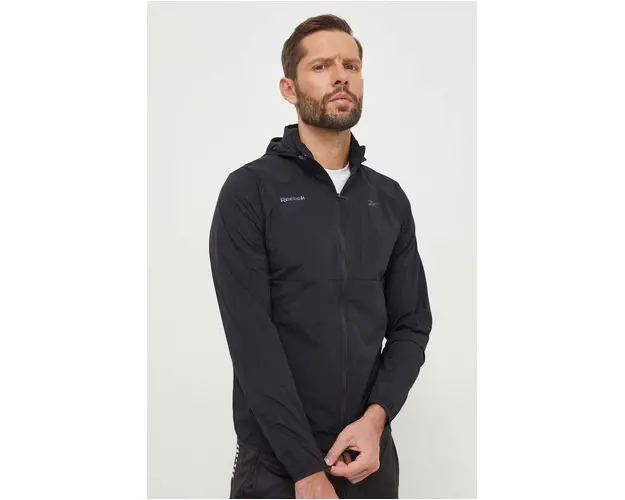 Reebok windbreaker Speed culoarea negru, de tranzitie