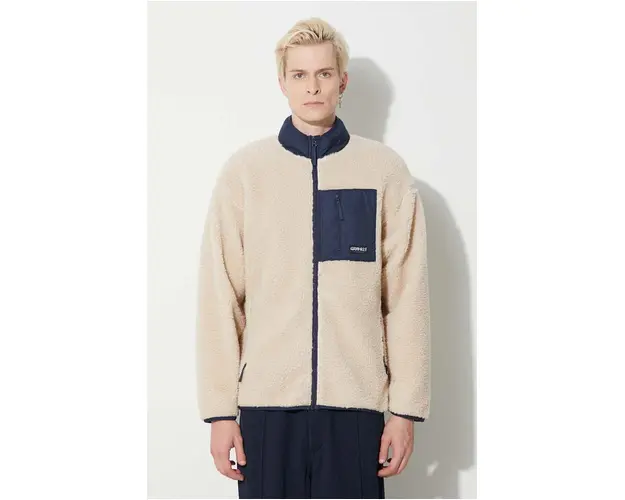 Gramicci bluza Sherpa barbati, culoarea bej, uni, G3FU.J061