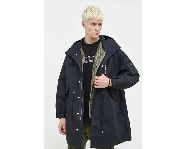 Converse geaca de puf barbati, culoarea negru, de iarna