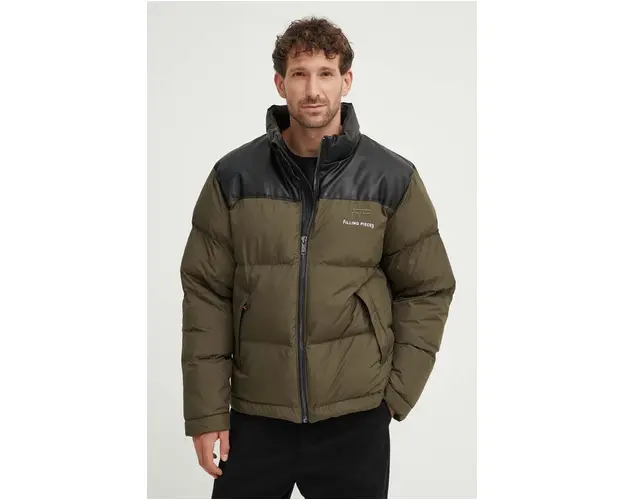 Filling Pieces geaca Puffer Jacket barbati, culoarea verde, de iarna, 78616961300
