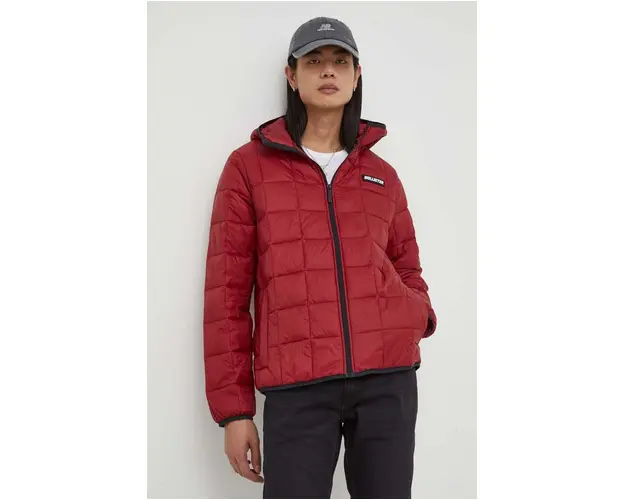 Hollister Co. geaca barbati, culoarea bordo, de tranzitie
