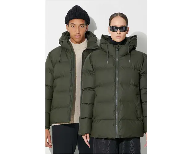Rains geaca 15120 Jackets culoarea verde, de iarna