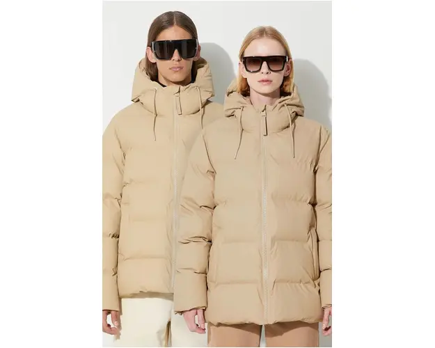 Rains geaca 15120 Jackets culoarea bej, de iarna