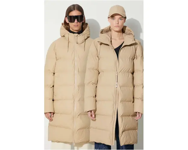 Rains geaca 15130 Jackets culoarea bej, de iarna