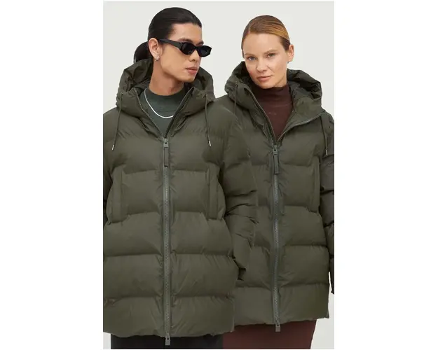 Rains geaca 15190 Jackets culoarea verde, de iarna