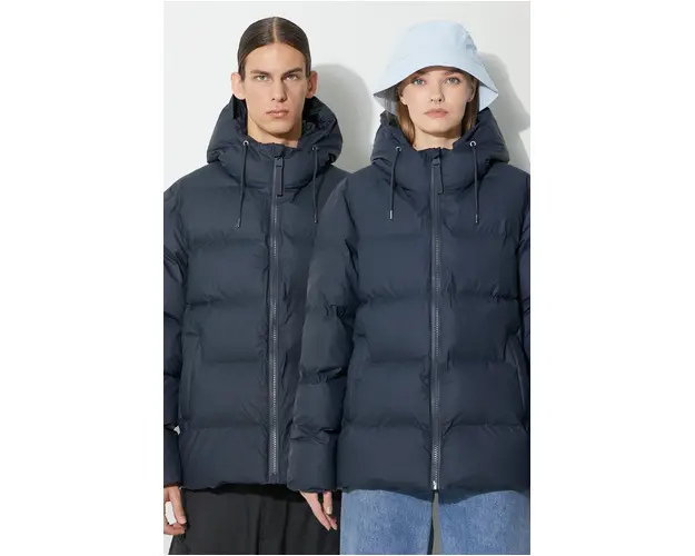 Rains geaca culoarea bleumarin, de iarna