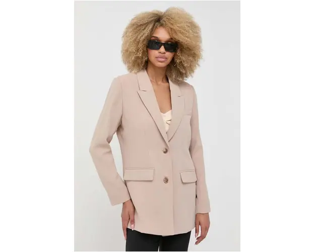 Notes du Nord sacou culoarea bej, oversize, neted