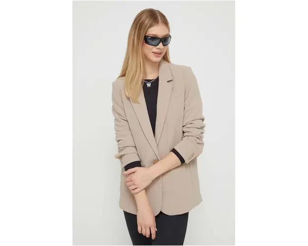 Abercrombie & Fitch sacou culoarea bej, un singur rand de nasturi, neted