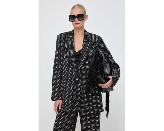 Notes du Nord sacou culoarea negru, un singur rand de nasturi, modelator