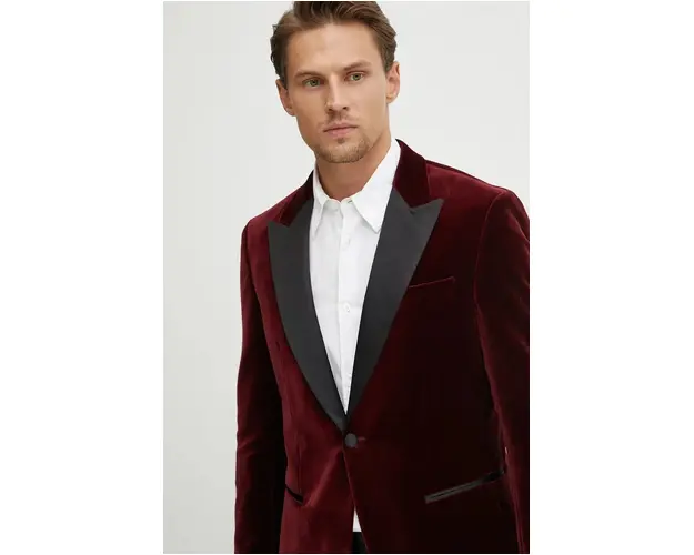 BOSS sacou barbati, culoarea bordo