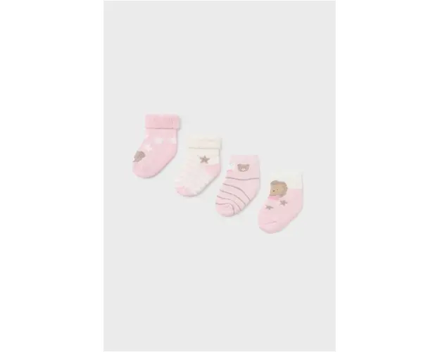 Mayoral Newborn sosete bebe 4-pack culoarea roz