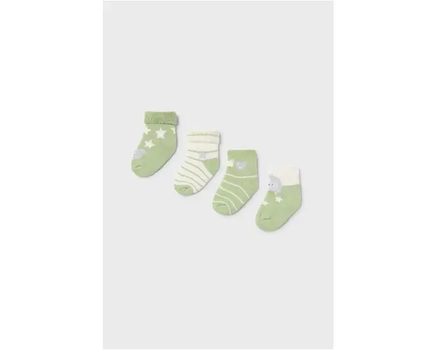 Mayoral Newborn sosete bebe 4-pack culoarea verde
