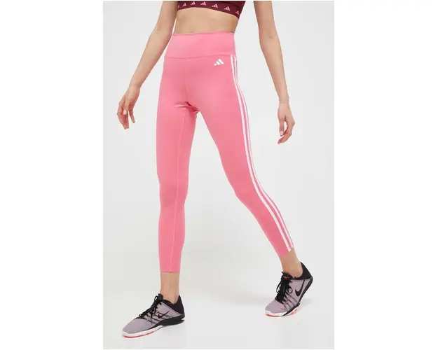 adidas Performance leggins de antrenament Train Essentials culoarea roz, cu imprimeu
