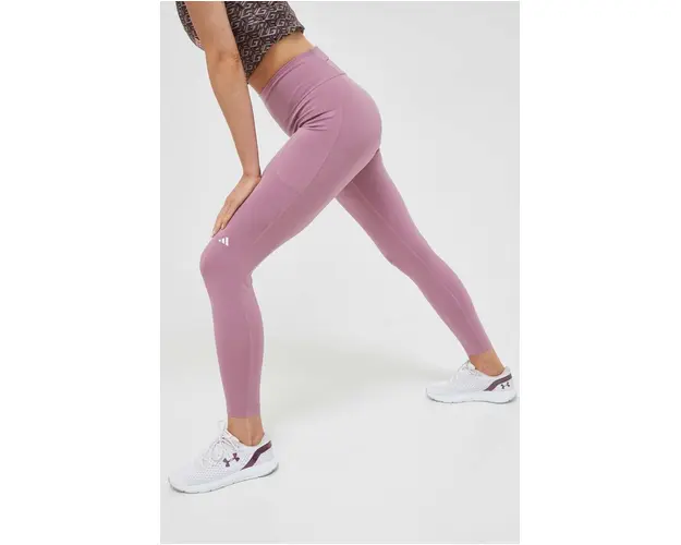 adidas Performance leggins de alergare DailyRun culoarea roz, neted