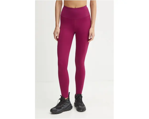 Helly Hansen leggins sport Roam femei, culoarea violet, neted