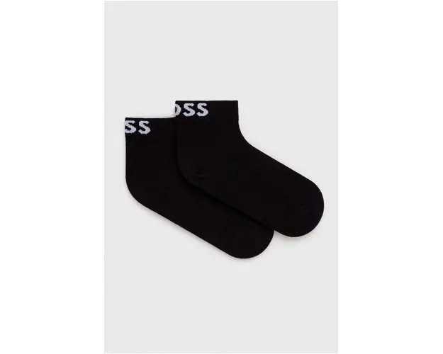 BOSS sosete 2-pack femei, culoarea negru 50502066