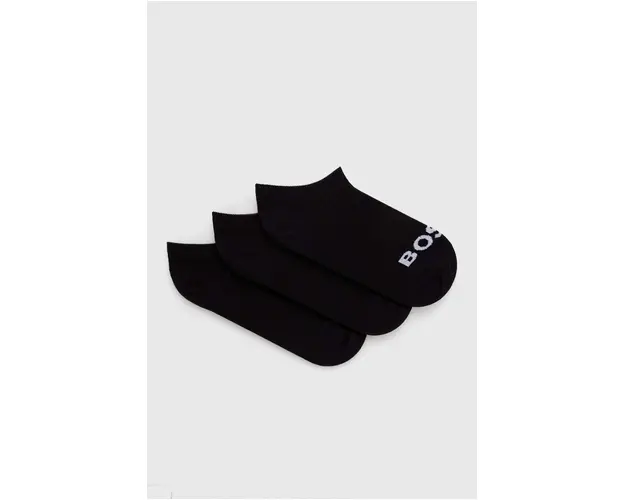 BOSS sosete 3-pack femei, culoarea negru 50502073