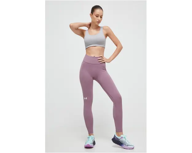 Under Armour leggins de antrenament Train culoarea violet, neted, 1381662