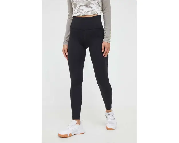 Reebok leggins de antrenament Lux culoarea negru, neted