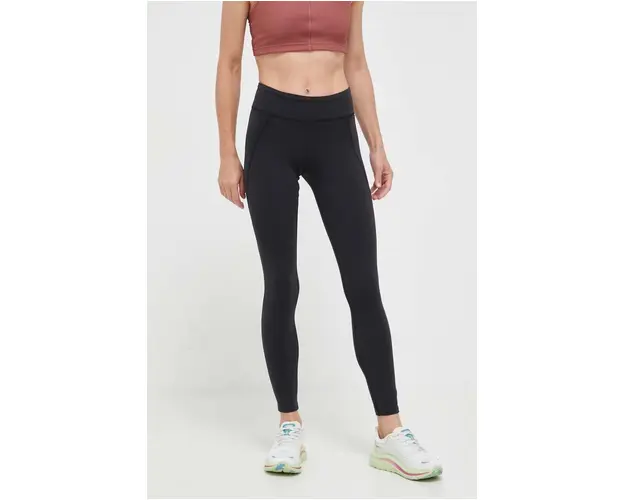 Reebok leggins de antrenament Lux culoarea negru, neted