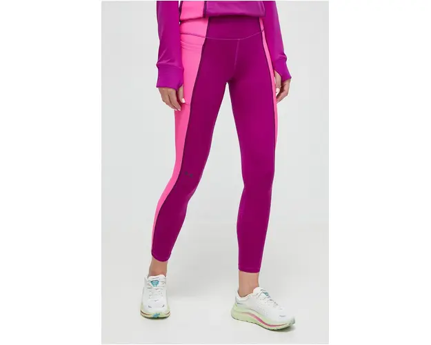 Under Armour leggins de antrenament culoarea violet, neted