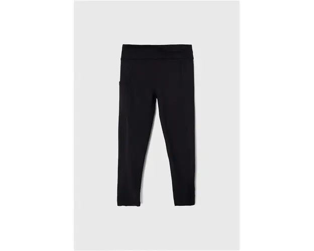 Abercrombie & Fitch leggins copii culoarea negru, neted