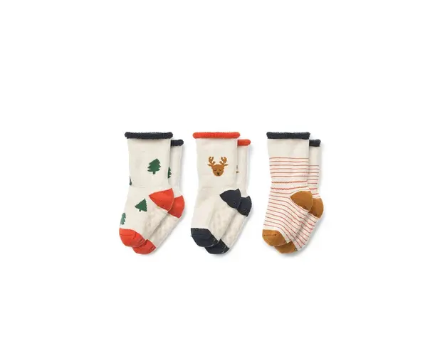 Liewood sosete copii 3-pack culoarea bej