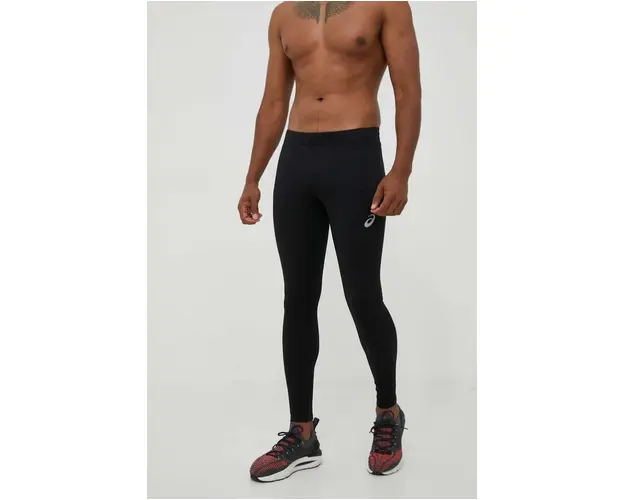 Asics leggins de alergare Core Winter culoarea negru, neted