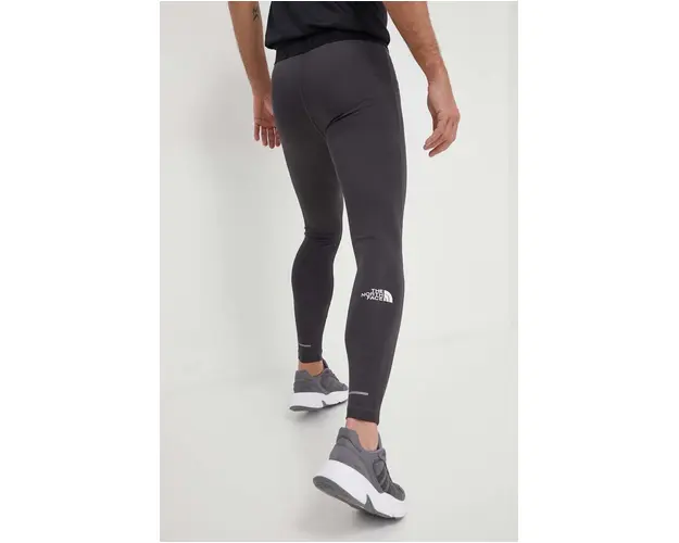 The North Face leggins sport barbati, culoarea gri, neted