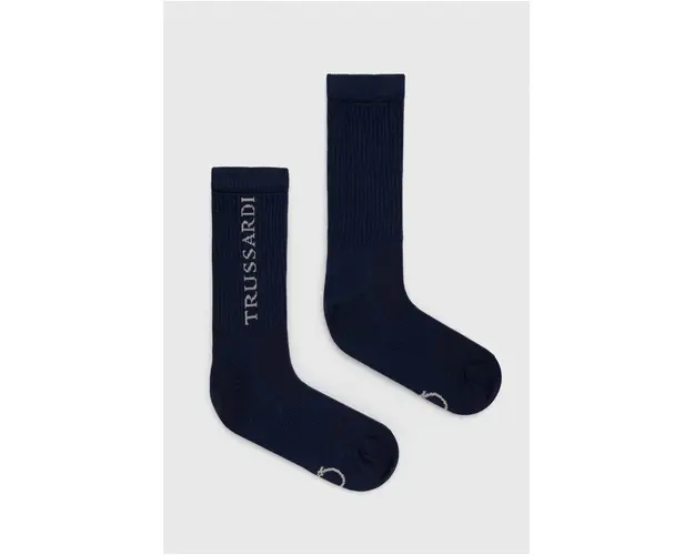 Trussardi sosete barbati, culoarea albastru marin