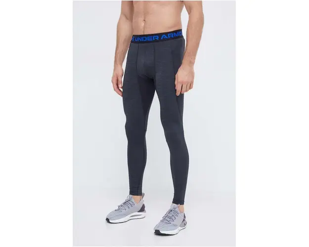 Under Armour leggins de antrenament culoarea gri, melanj