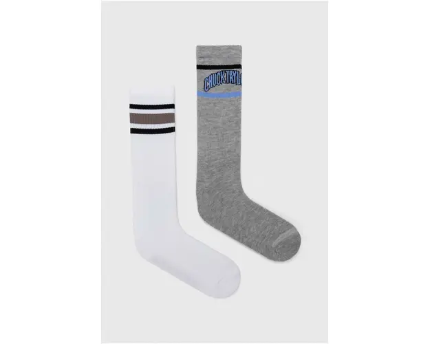 Converse sosete 2-pack barbati, culoarea alb