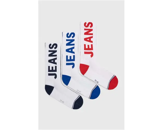 Tommy Jeans sosete 3-pack culoarea alb