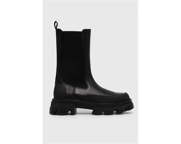 Dkny ghete chelsea de piele Jonie femei, culoarea negru, cu platforma, K3366233