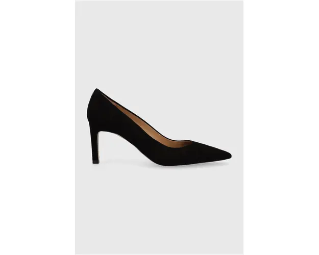 BOSS tocuri din piele intoarsa Janet Pump 70-S_N culoarea negru, 50498810