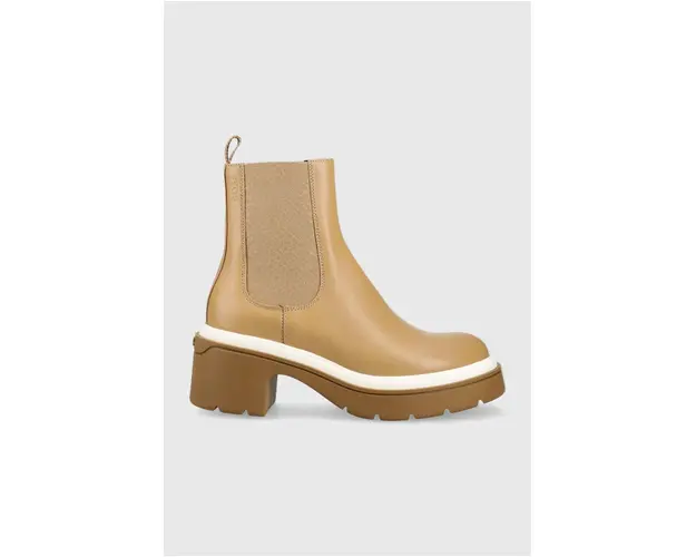 BOSS botine Carol femei, culoarea maro, cu platforma, 50498804