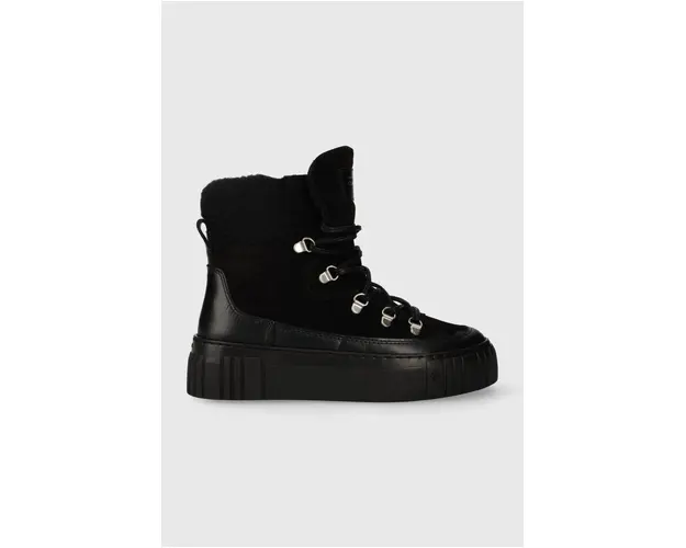 Gant cizme din piele intoarsa Snowmont femei, culoarea negru, cu platforma, izolat, 27543368.G00
