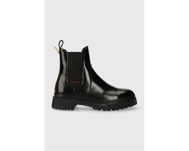 Gant ghete chelsea de piele Aligrey femei, culoarea negru, cu platforma, izolat, 27551324.G00