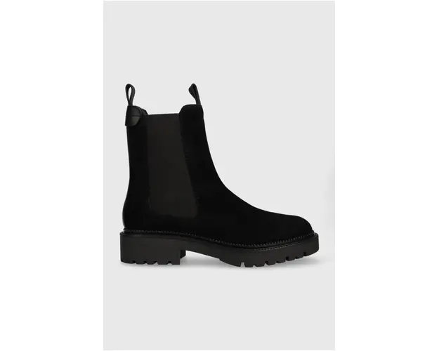 Gant botine din piele intoarsa Kelliin femei, culoarea negru, cu toc plat, 27553349.G00