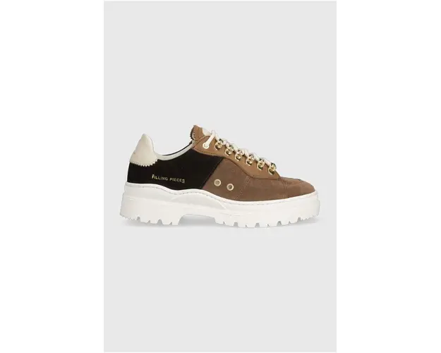 Filling Pieces sneakers din piele intoarsa Court Serrated topaz culoarea maro, 71633831933