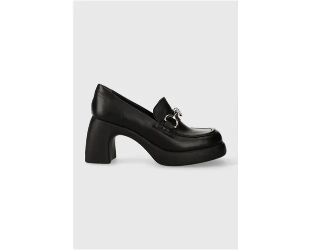 Karl Lagerfeld pantofi de piele ASTRAGON culoarea negru, cu toc drept, KL33830