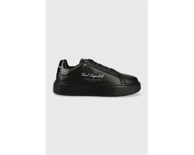 Karl Lagerfeld sneakers din piele MAXI KUP culoarea negru, KL62223F