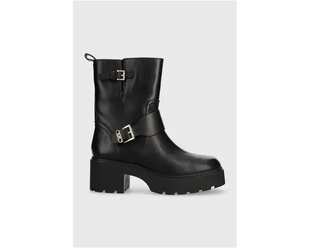 MICHAEL Michael Kors cizme de piele Perry femei, culoarea negru, cu toc drept, 40F3PYME5L