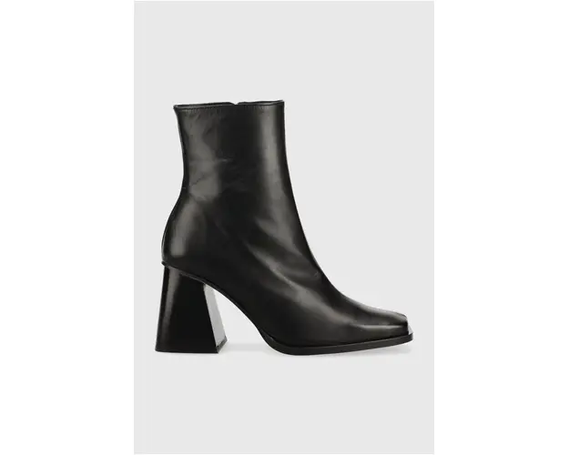 Alohas cizme de piele South femei, culoarea negru, cu toc drept, S00013.133