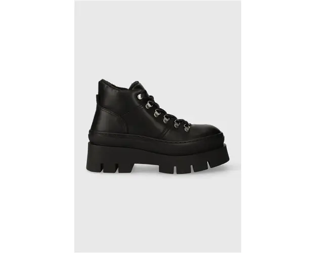 Aldo cizme de piele Tiptop femei, culoarea negru, cu platforma, izolare usoara, 13672324.TIPTOP