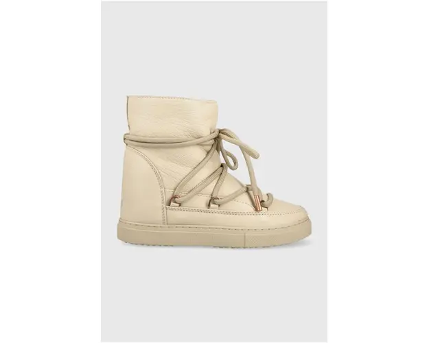 Inuikii bocanci de piele FULL LEATHER WEDGE culoarea bej, 75203-087
