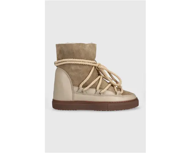 Inuikii bocanci de piele CLASSIC WEDGE culoarea bej, 75203-005